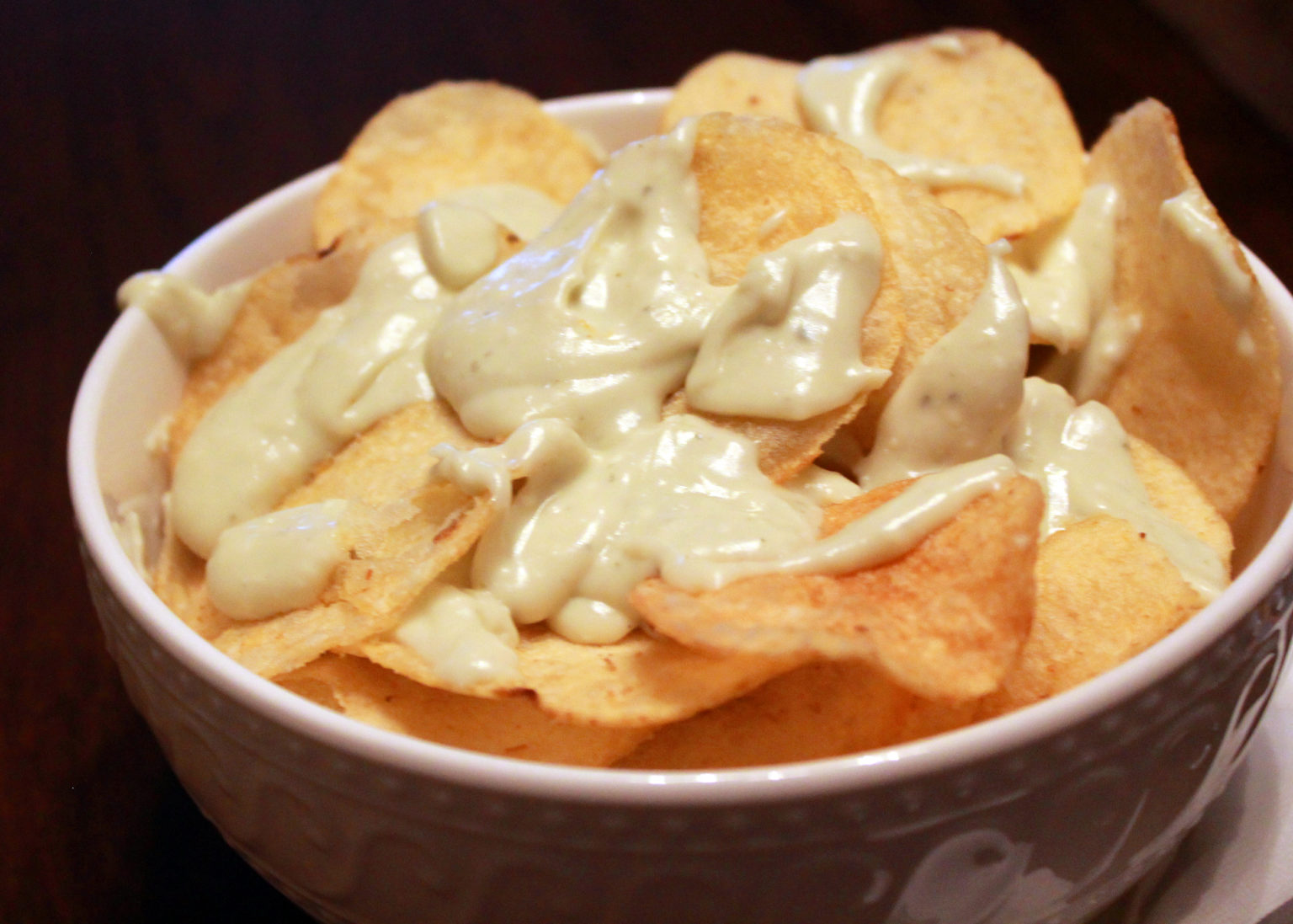 Bleu Cheese Fondue Chips Perfect for 4th of July Essence of Erika