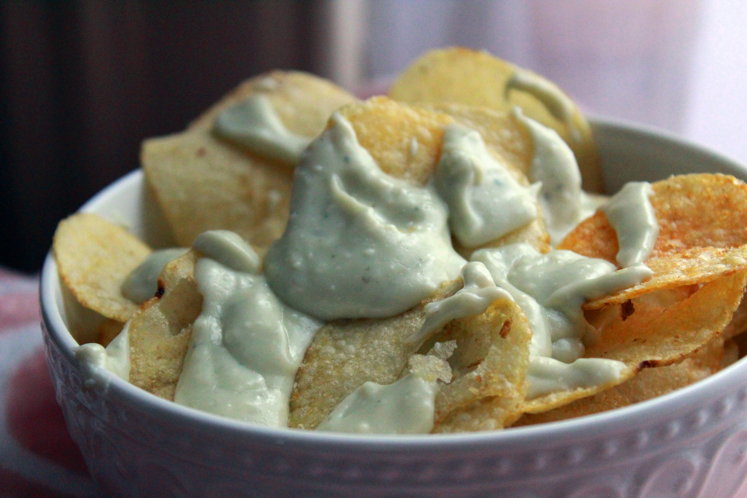 Bleu Cheese Fondue Chips Perfect for 4th of July Essence of Erika